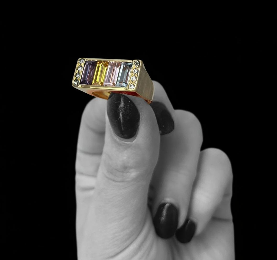 Anello Premier con Pietre Multicolori