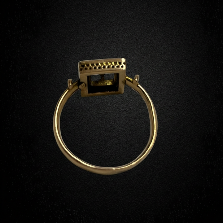 Anello Primi '900 con Rubelliti e Micro Perle