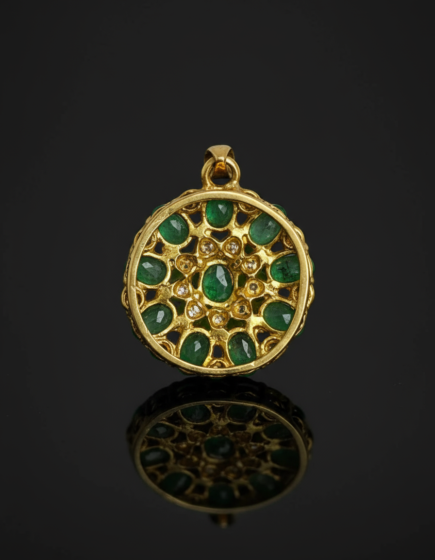Ciondolo Smeraldi e Diamanti