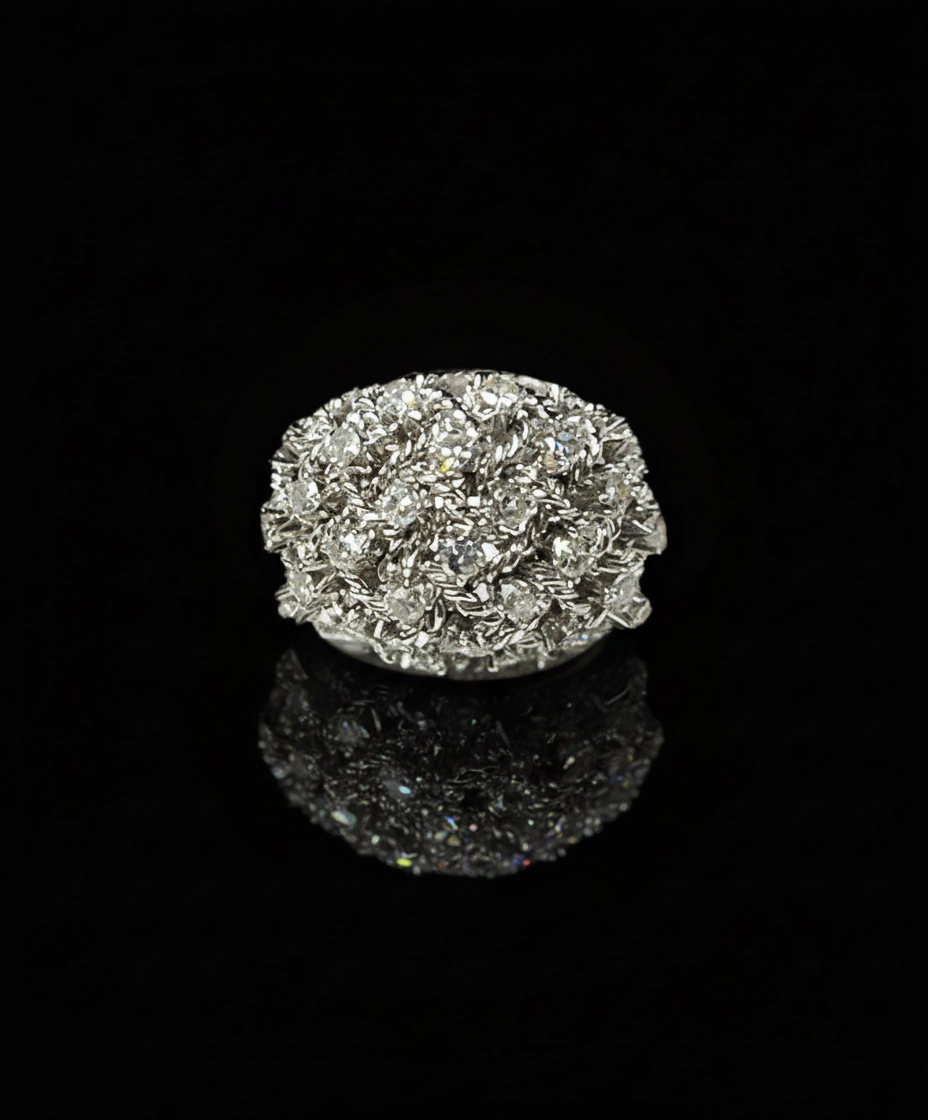 Anello Intrecciato con Diamanti, Anni ’50