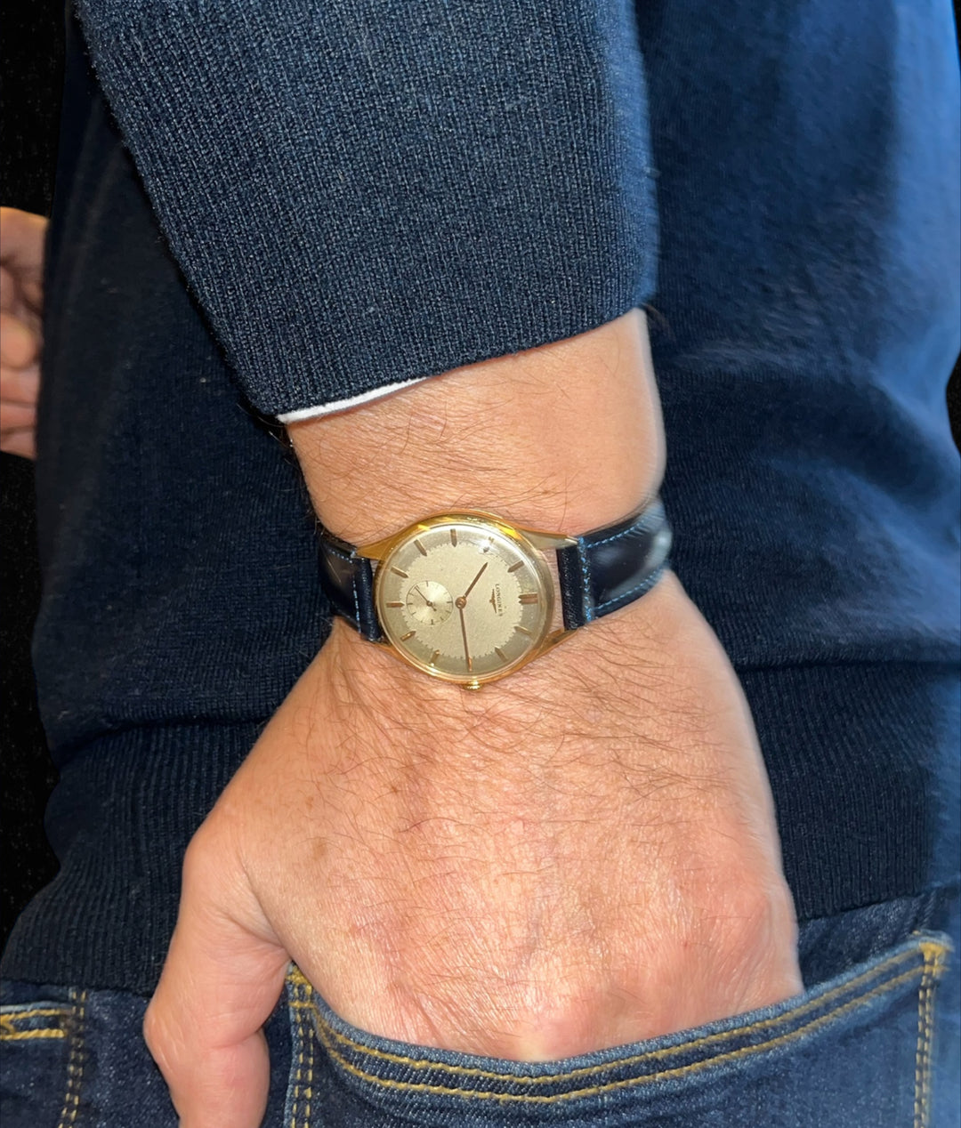 Longines anni '50, cassa oro, cal. 23Z, referenza 6667