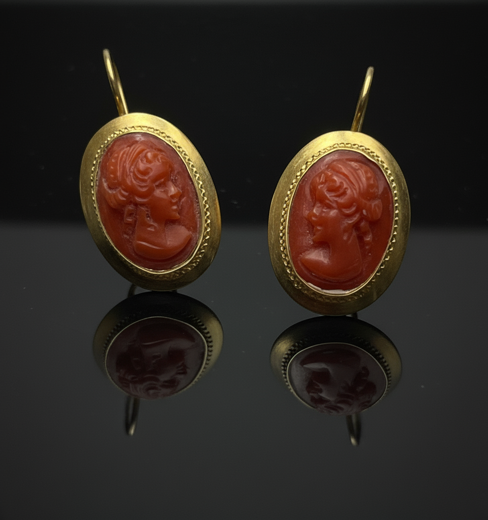 Orecchini con Cammei, ispirati alla Roma Antica