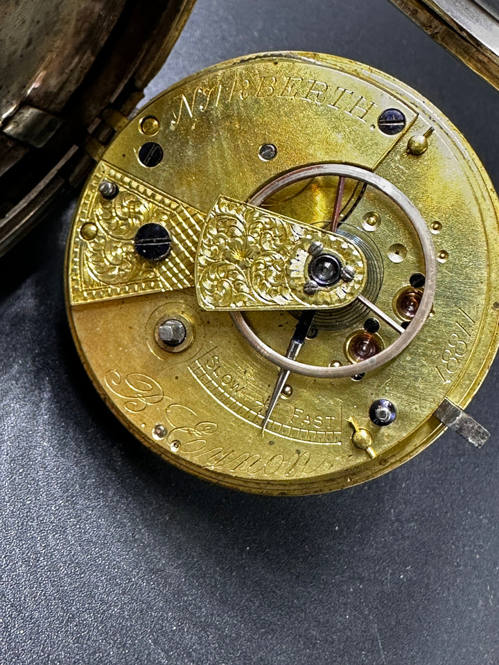 Orologio da tasca in argento – B. Eynon, Narberth – Cassa Chester 1806