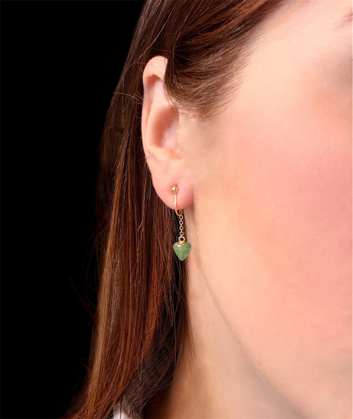 Orecchini a Morsetto con Crisoprasio