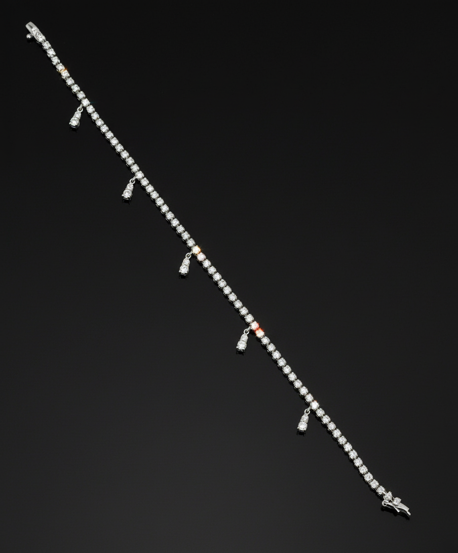 Bracciale Tennis in Oro Bianco