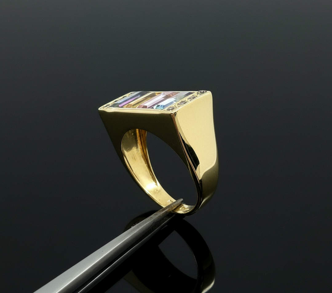 Anello Premier con Pietre Multicolori