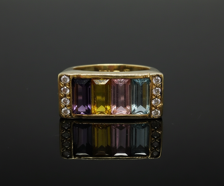 Anello Premier con Pietre Multicolori