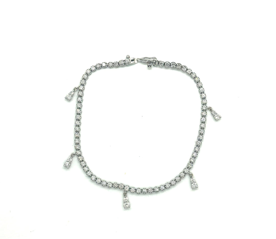 Bracciale tennis in oro bianco ct. 1,66 totali