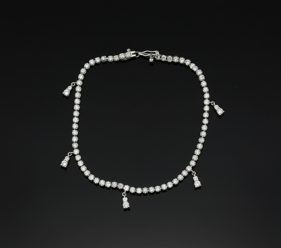 Bracciale Tennis in Oro Bianco