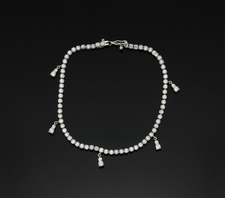 Bracciale Tennis in Oro Bianco