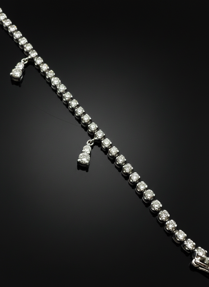 Bracciale Tennis in Oro Bianco