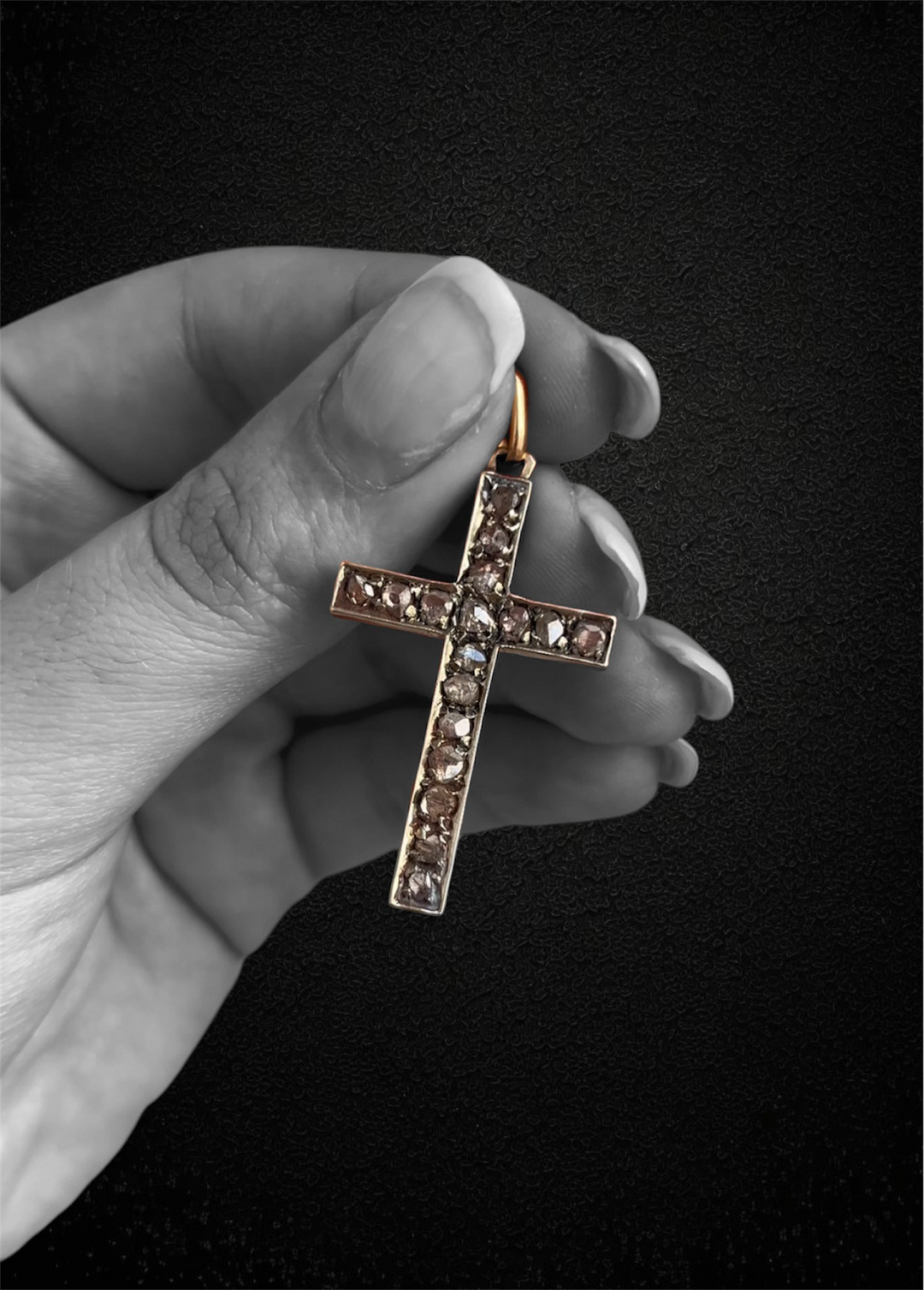 Pendente a Croce, con Diamanti