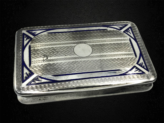 Snuff Box - Silver and enamel