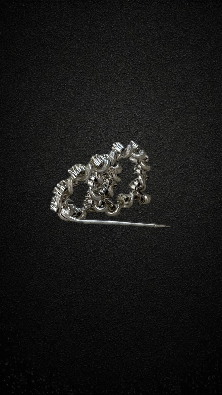 Spilla a Doppio Cerchio con Diamanti