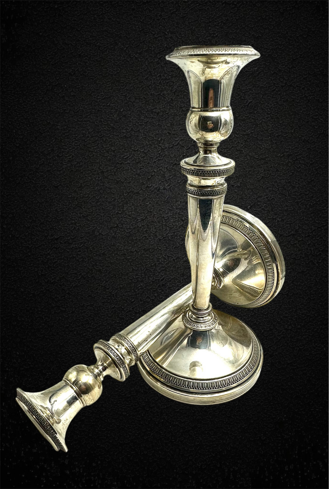 Silver candlesticks by PETRUZZI ANTONIO &amp; BRANCA UGO