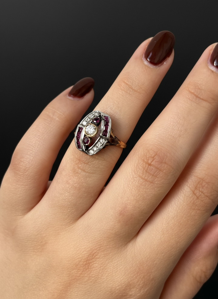 Anello di Epoca Art Déco