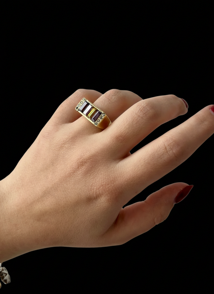 Anello Premier con Pietre Multicolori
