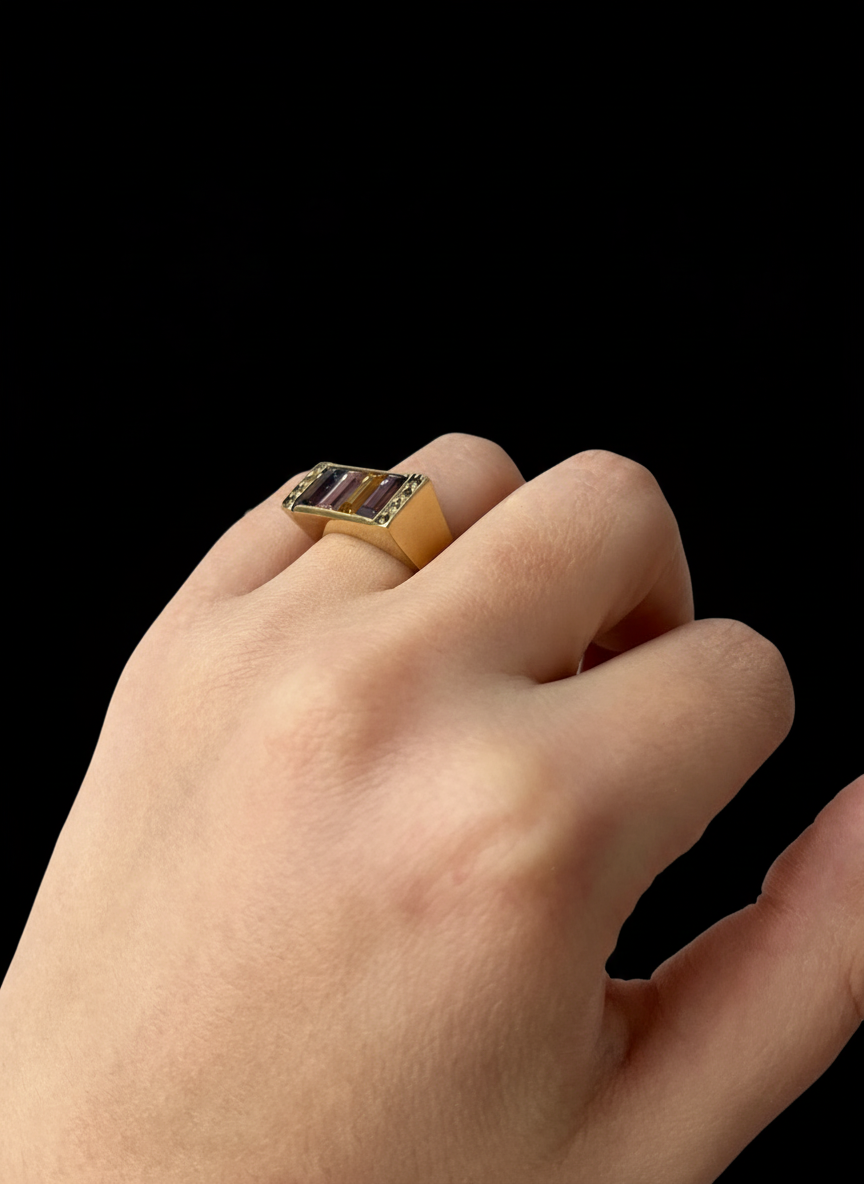 Anello Premier con Pietre Multicolori