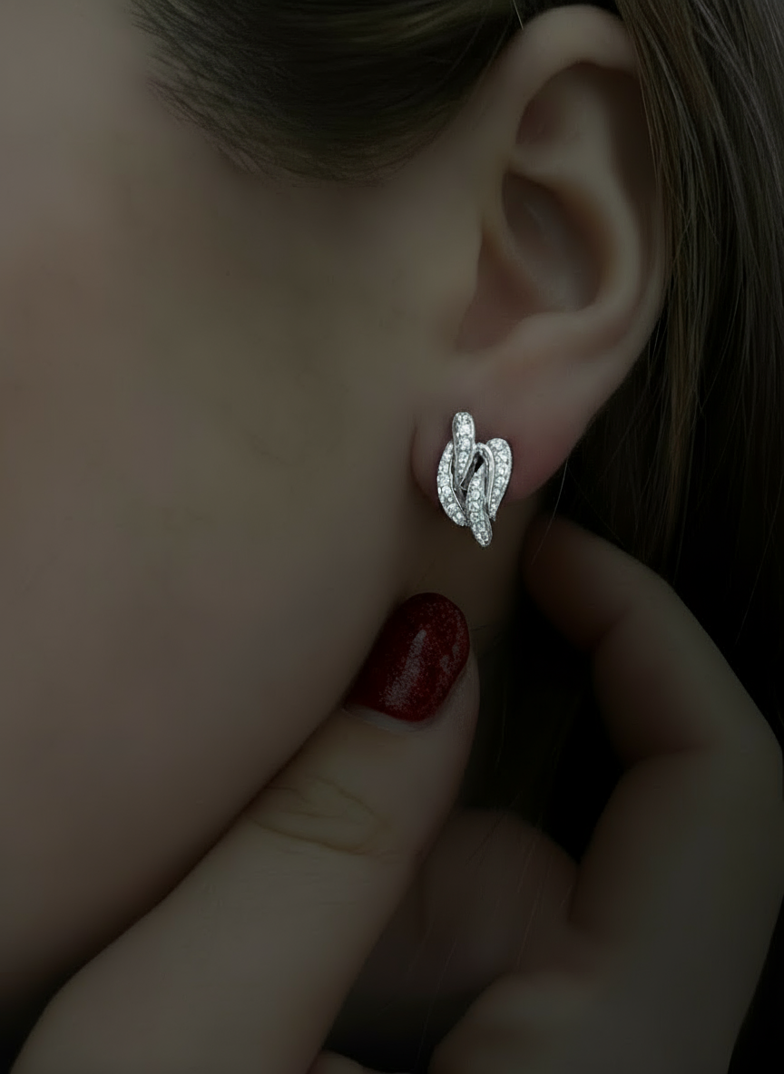 White gold diamond earrings