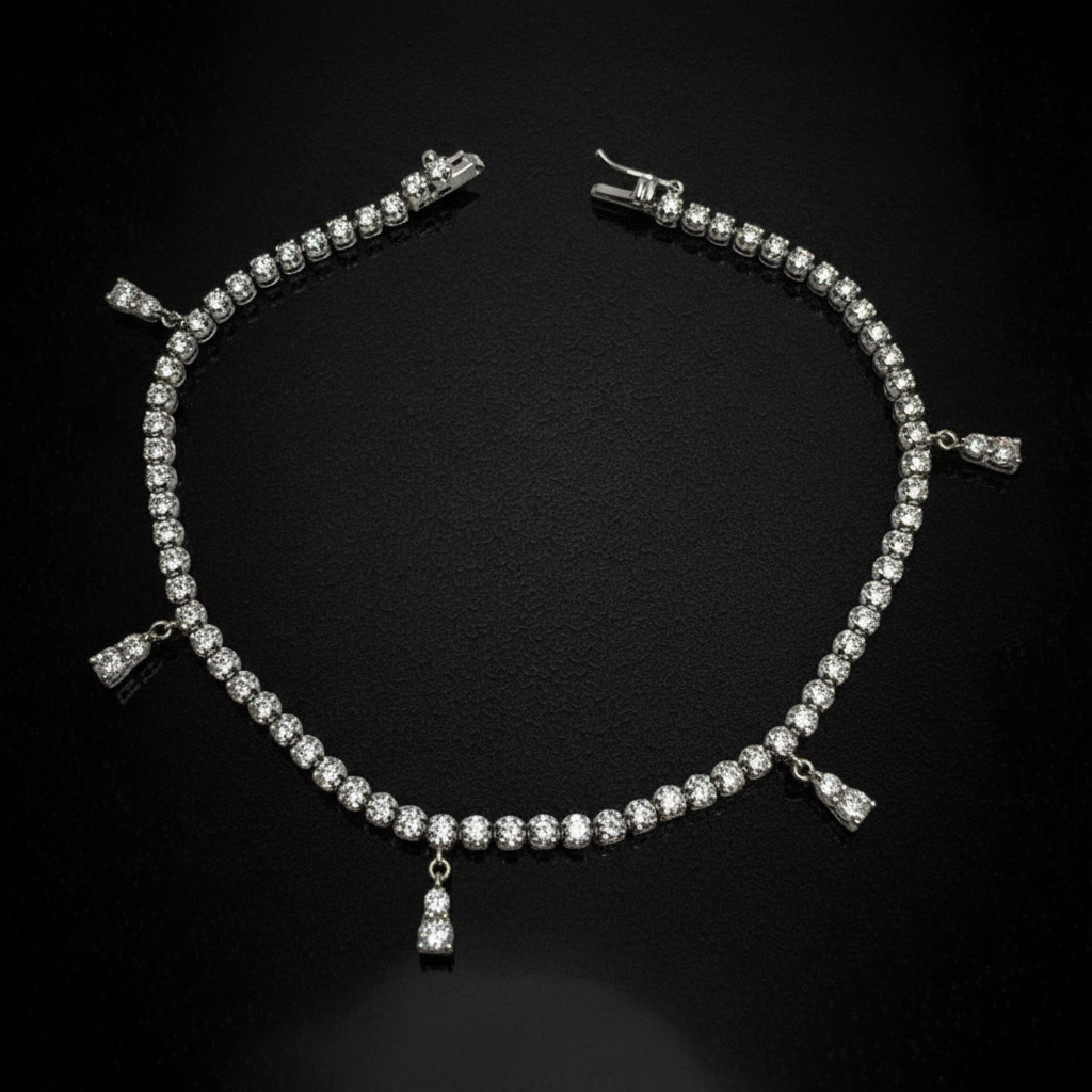 Bracciale Tennis in Oro Bianco