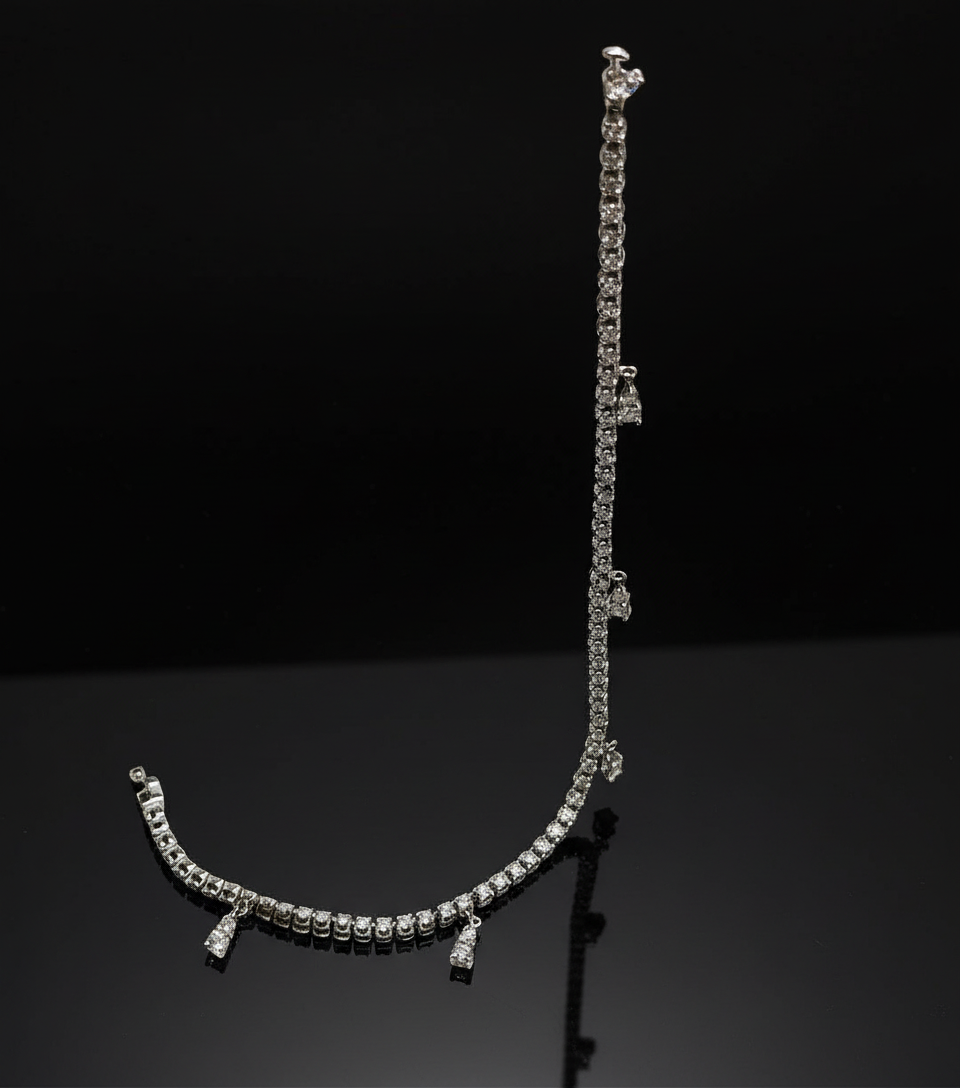 Bracciale Tennis in Oro Bianco