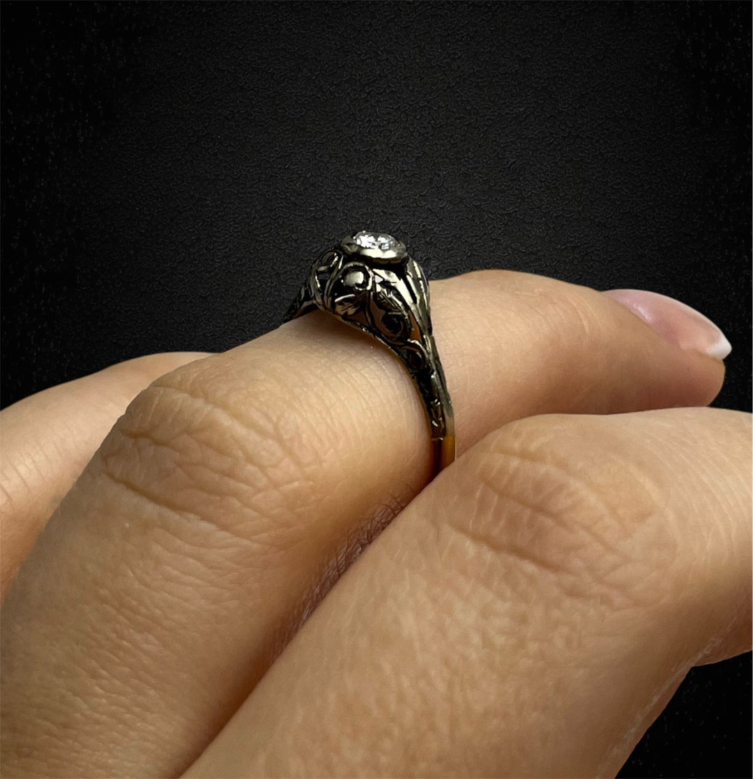 Anello Jugendstil dei primi del '900