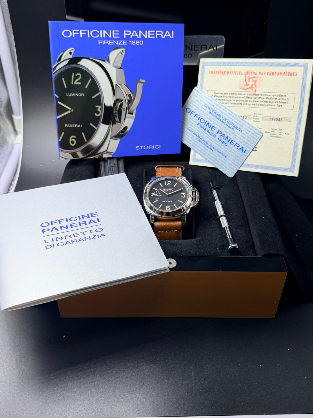 Panerai Luminor Marina PAM00001 — Full Set con Certificato COSC