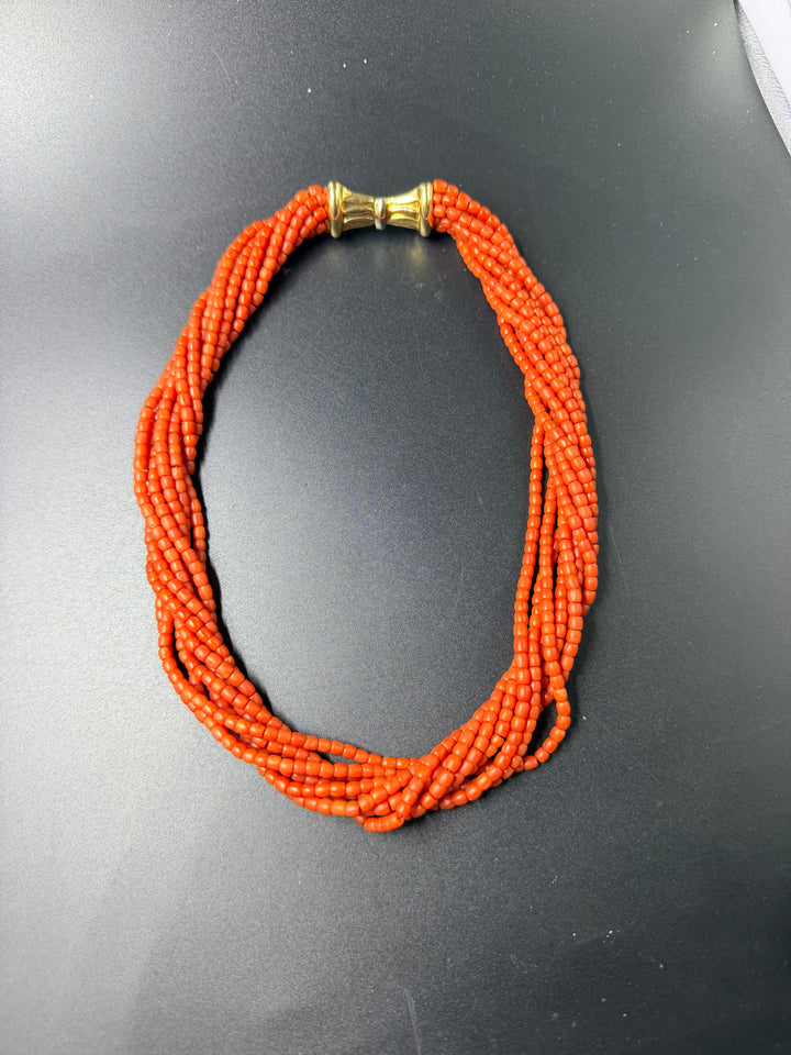 Collana in Corallo Multifilo