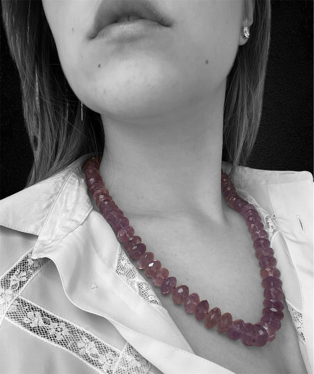 Collana con ametiste sfaccettate, anni '70