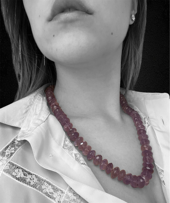 Collana con ametiste sfaccettate, anni '70