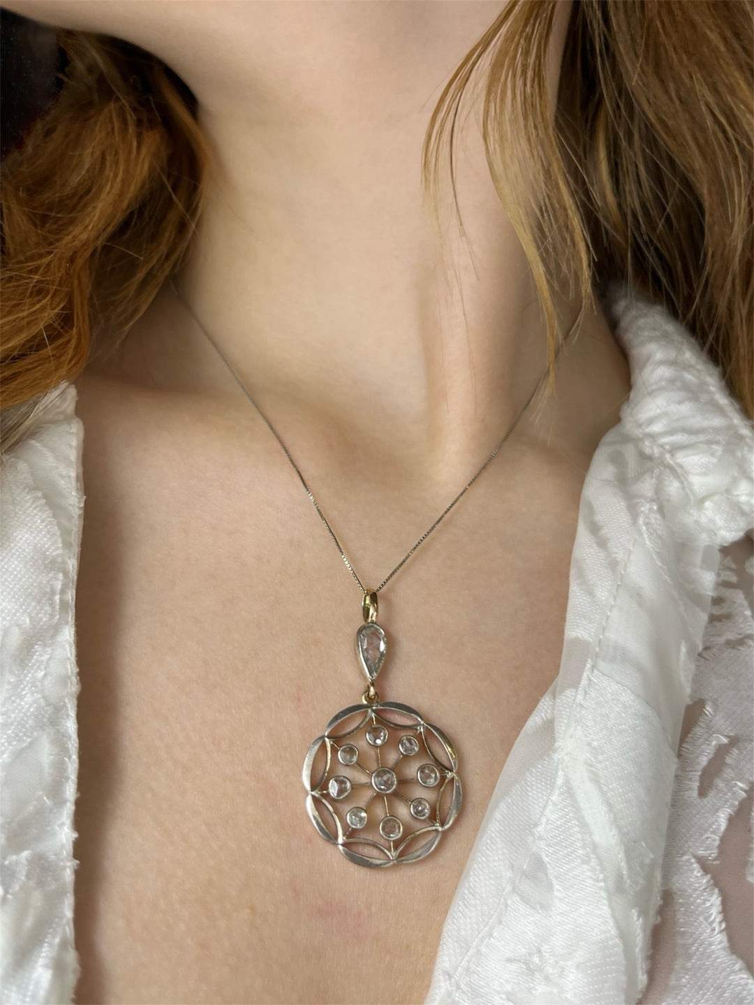 Raro Pendente con Diamanti, fine XIX secolo