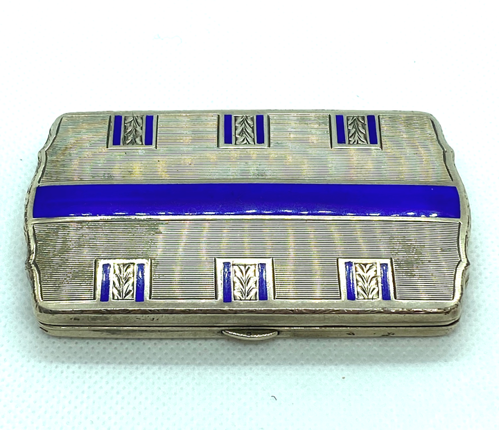 Scatola per sigarette in argento smaltato dell'Impero Austriaco.