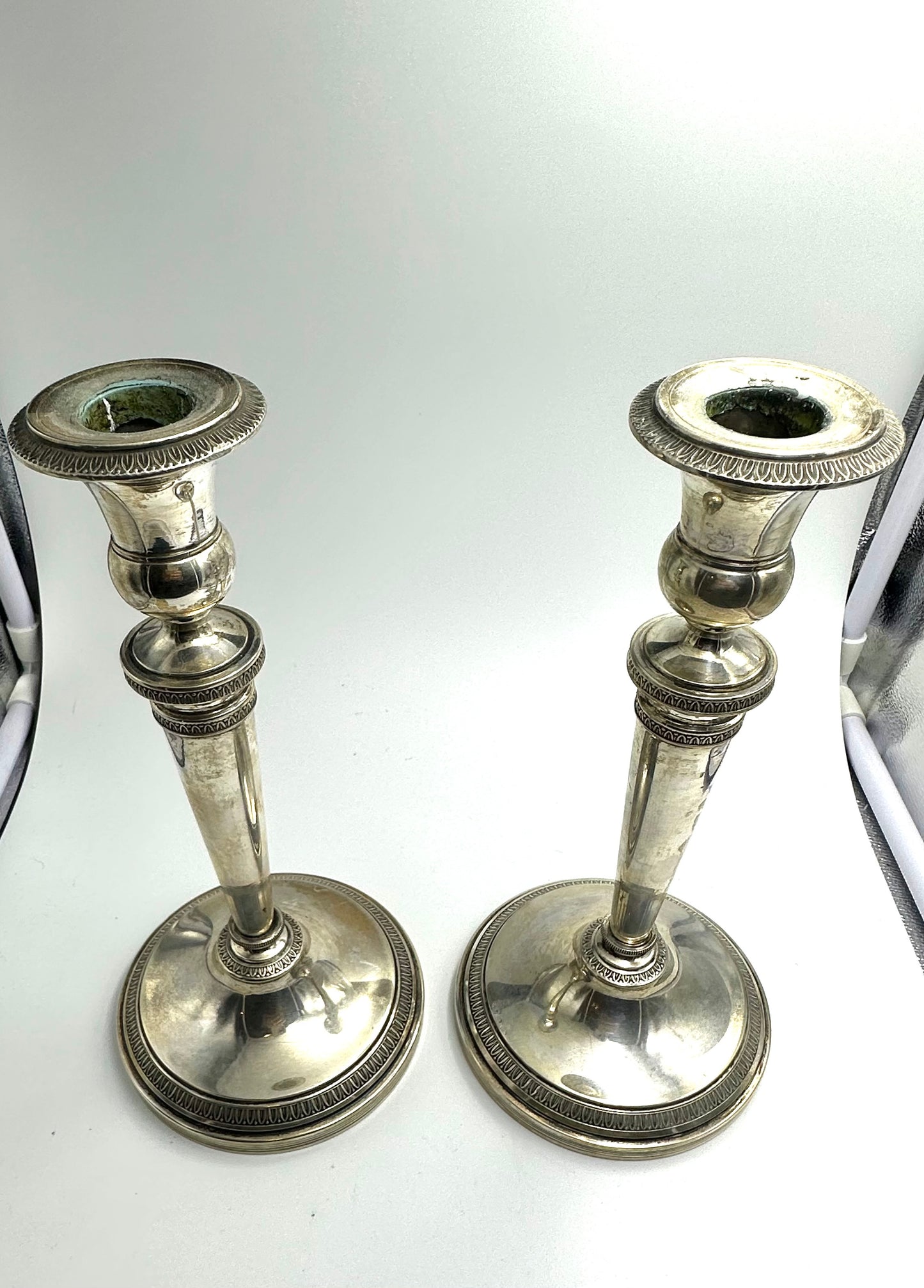 Silver candlesticks by PETRUZZI ANTONIO &amp; BRANCA UGO