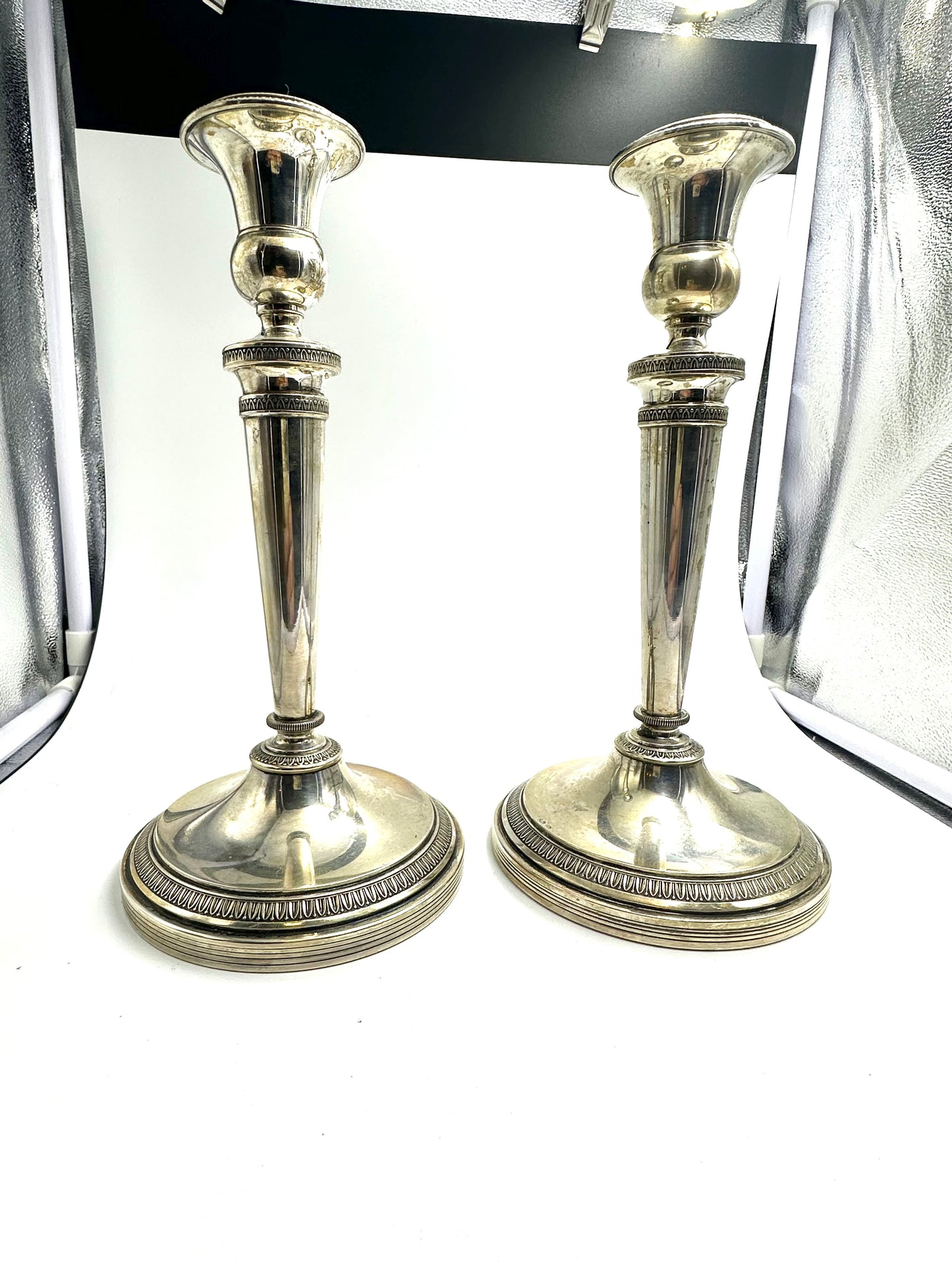 Silver candlesticks by PETRUZZI ANTONIO &amp; BRANCA UGO