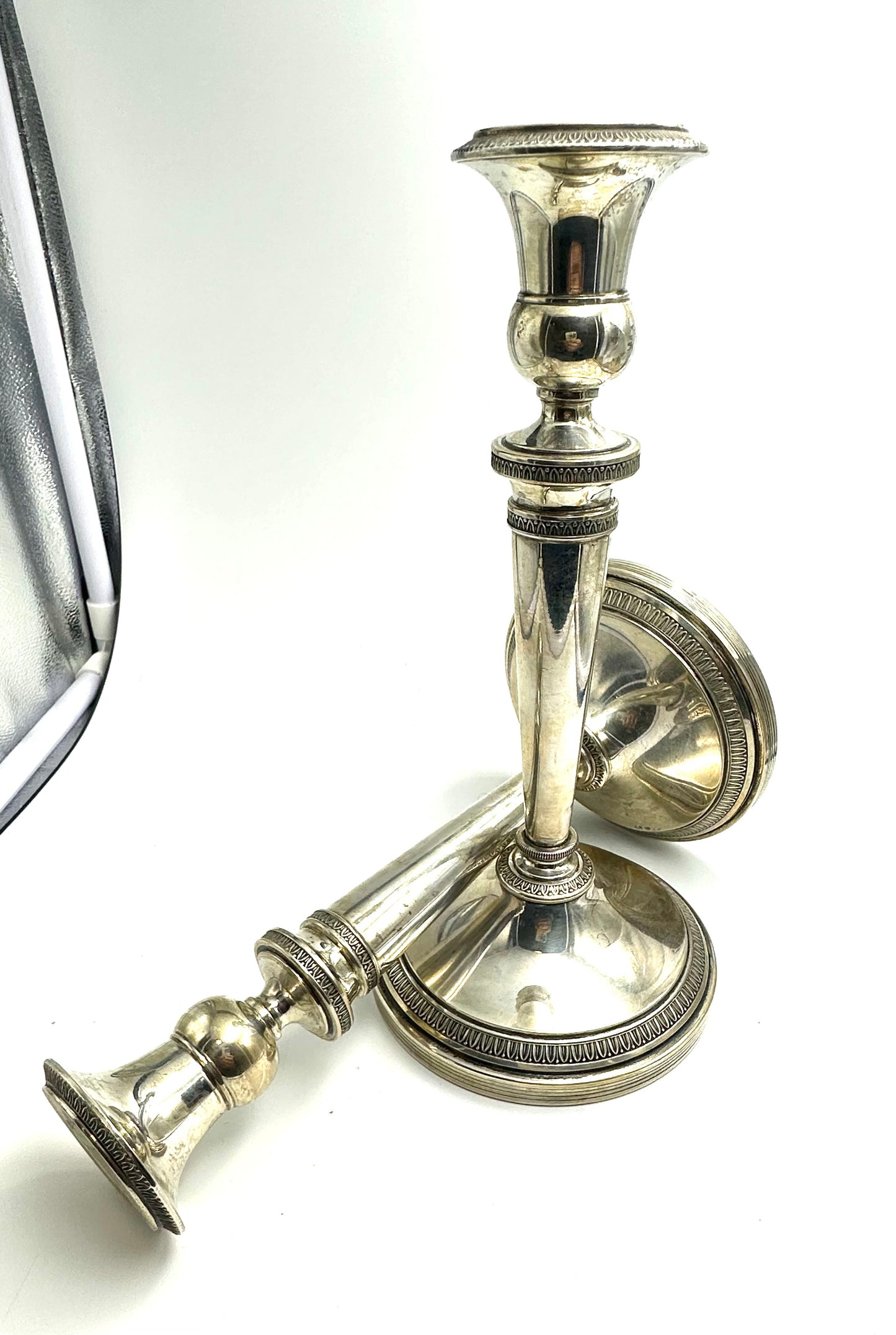 Silver candlesticks by PETRUZZI ANTONIO &amp; BRANCA UGO