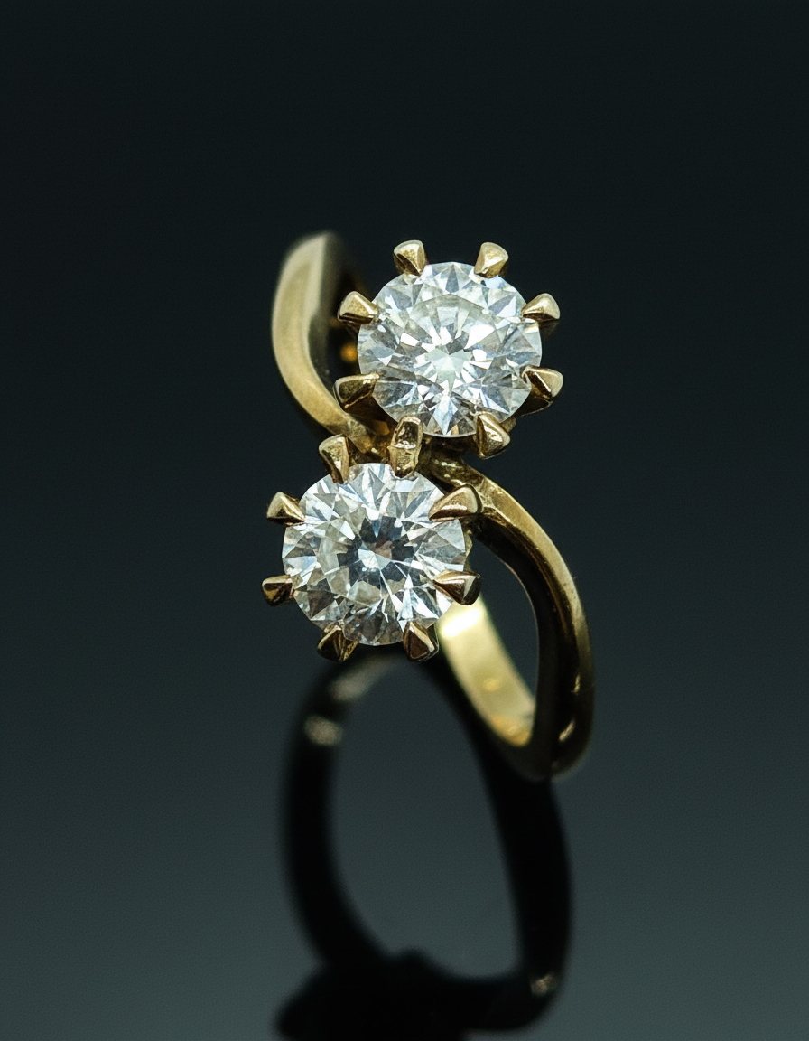 Anello a Contrarier di Diamanti