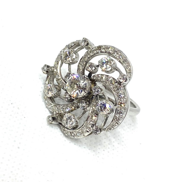 Art nouveau diamond ring