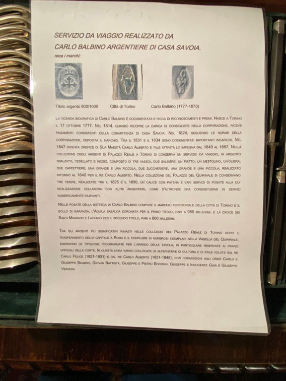 Set di Posate da Viaggio Diplomatico Savoia in Argento