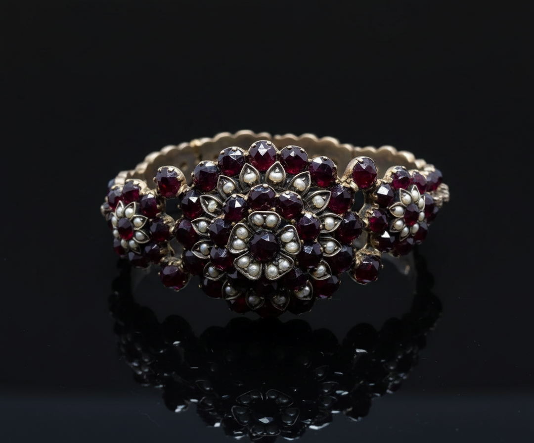 Bracciale Austroungarico con Granato Piropo