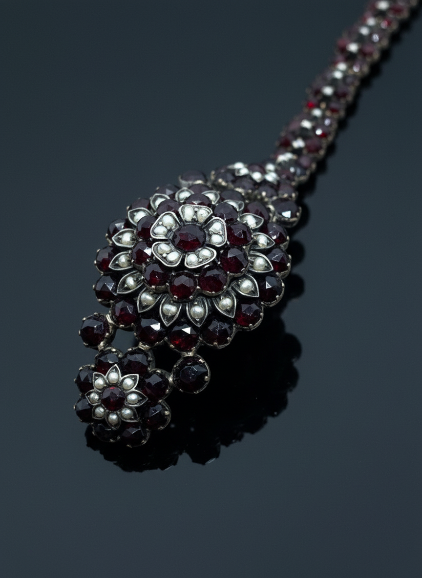 Bracciale Austroungarico con Granato Piropo