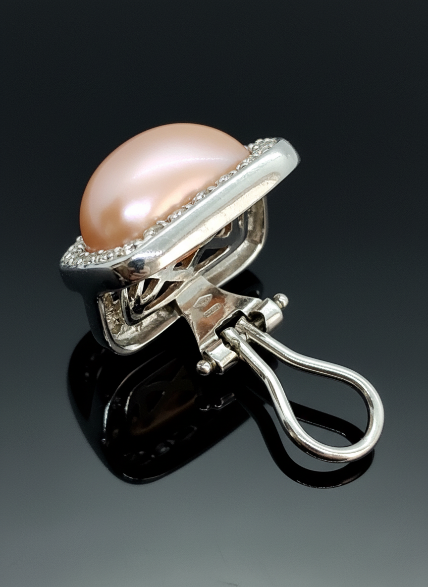 Raffinati Orecchini Italiani in Corallo Rosa