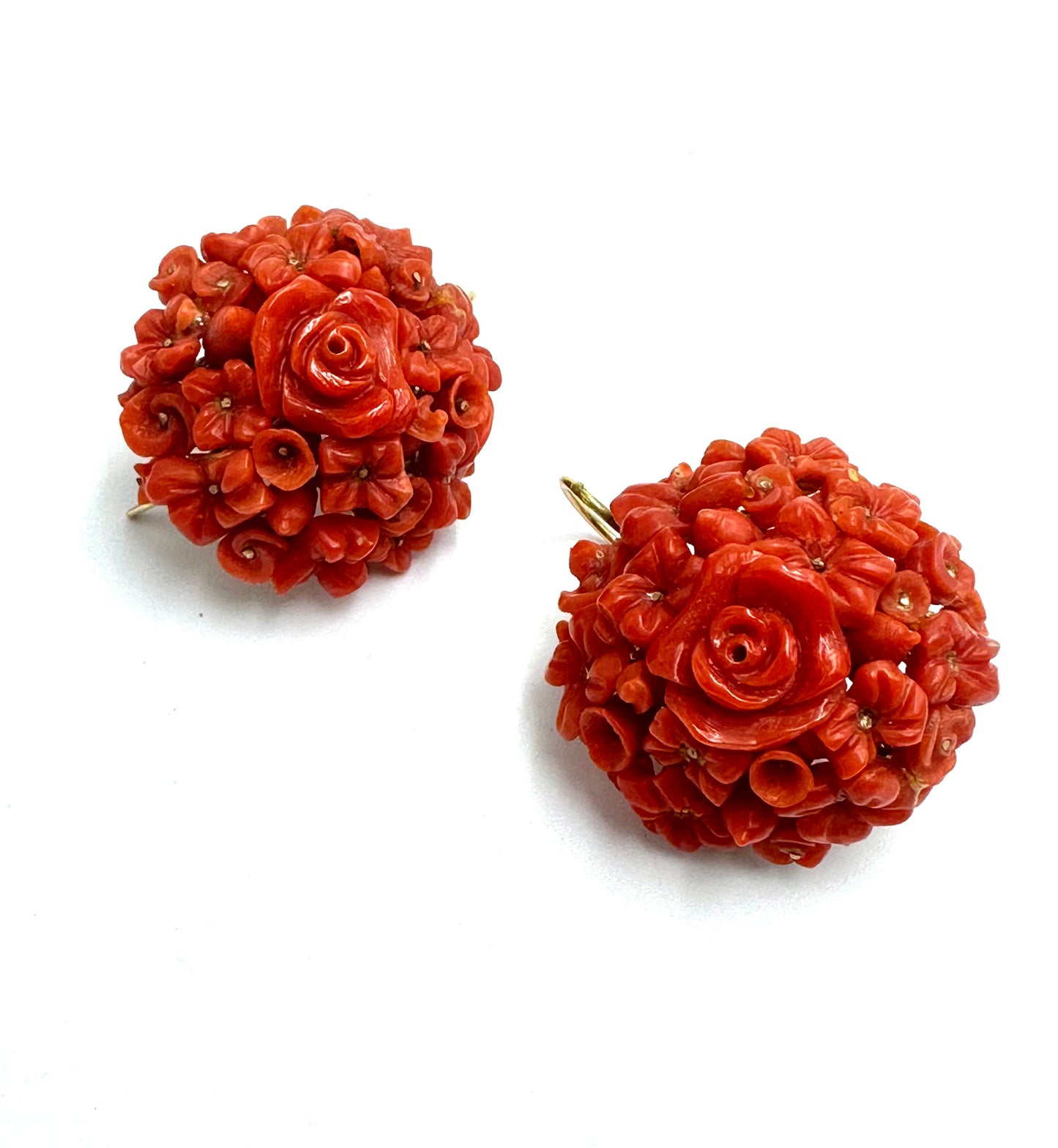 Ancient Sicilian coral earrings