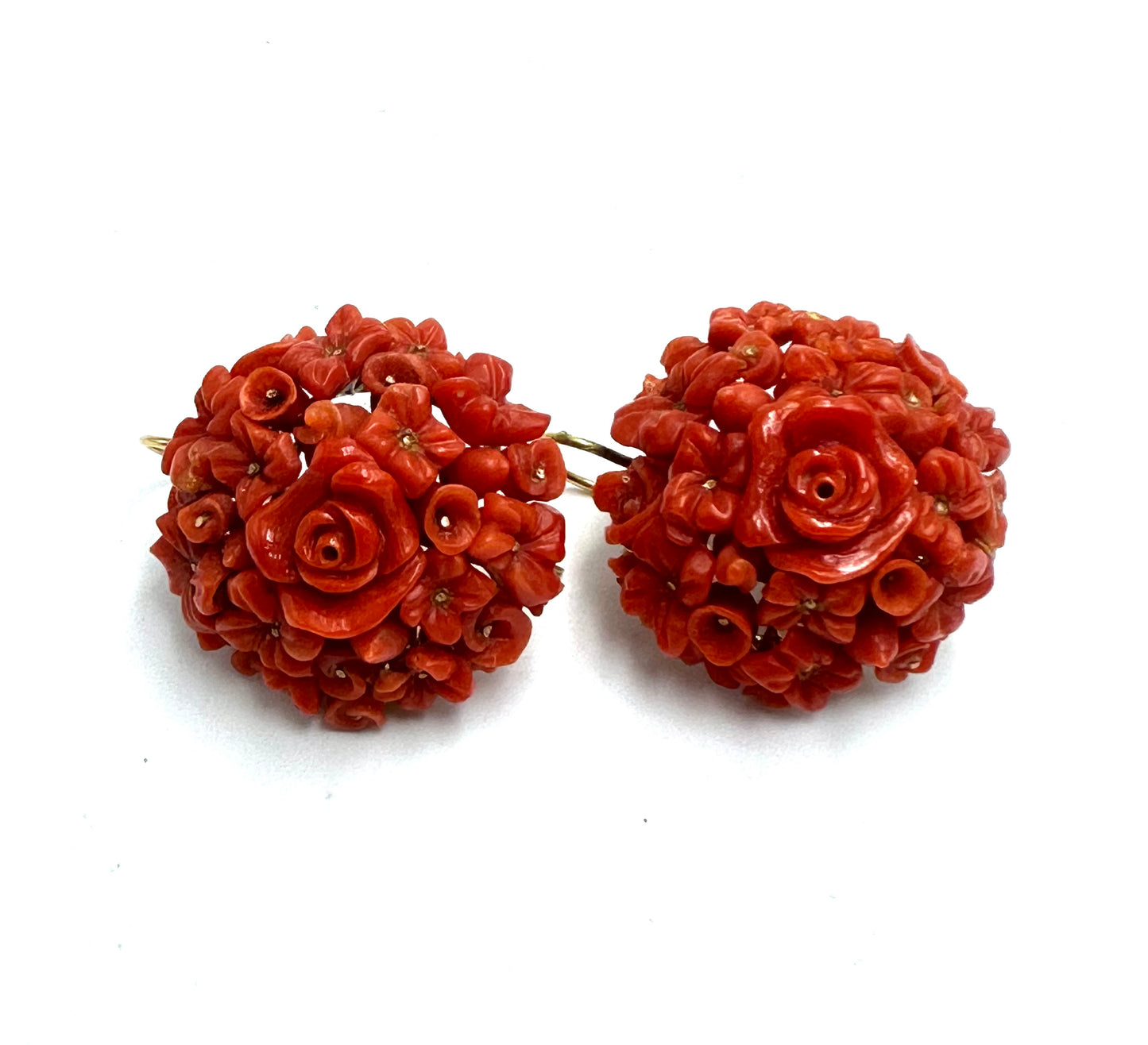 Ancient sicilian coral earrings