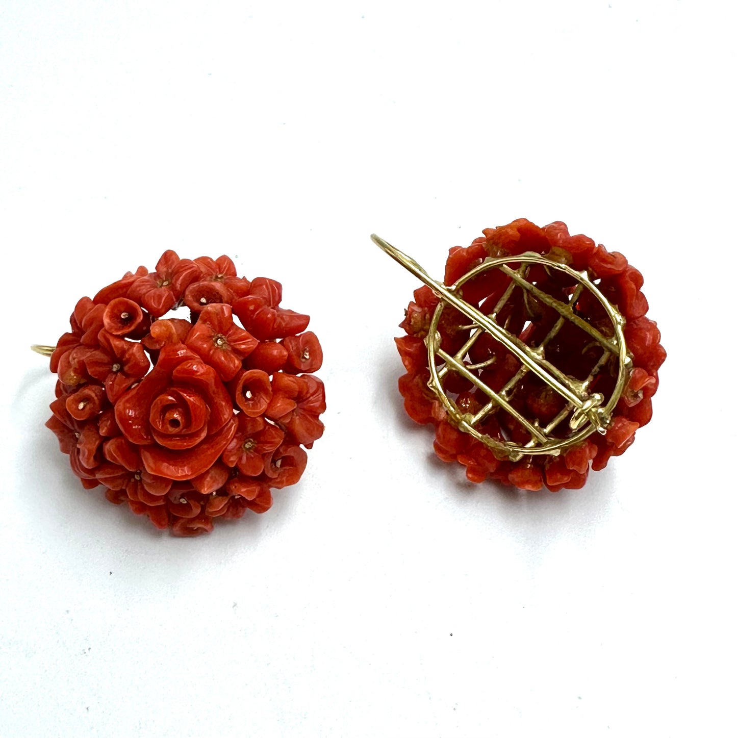 Ancient sicilian coral earrings