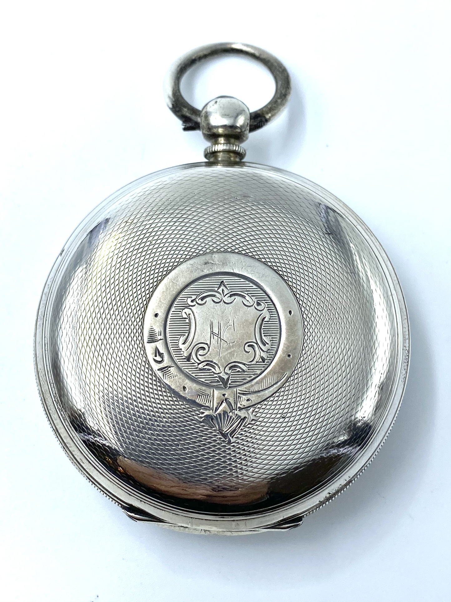 English pocket watch, silver case