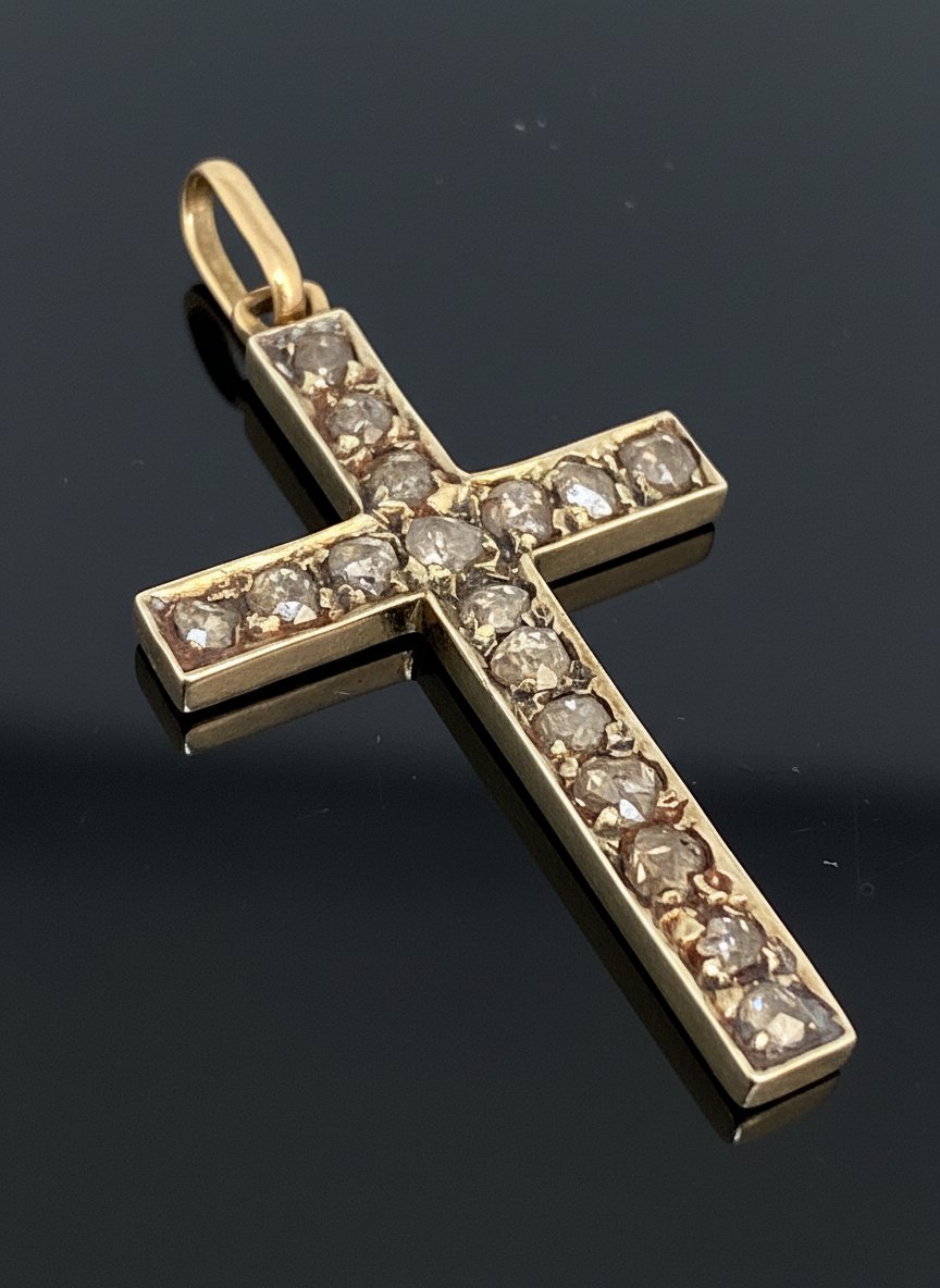 Pendente a Croce, con Diamanti