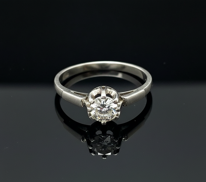 Anello con Solitario di Diamante, ct. 0,17