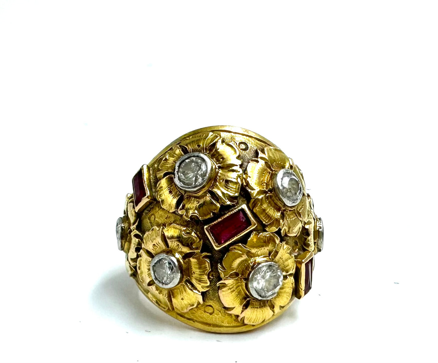 Cozzolino diamonds and rubies band ring