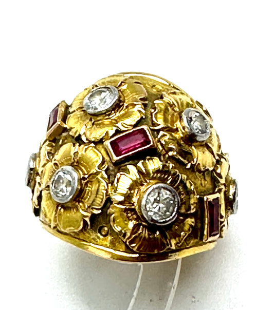 Cozzolino diamonds and rubies band ring