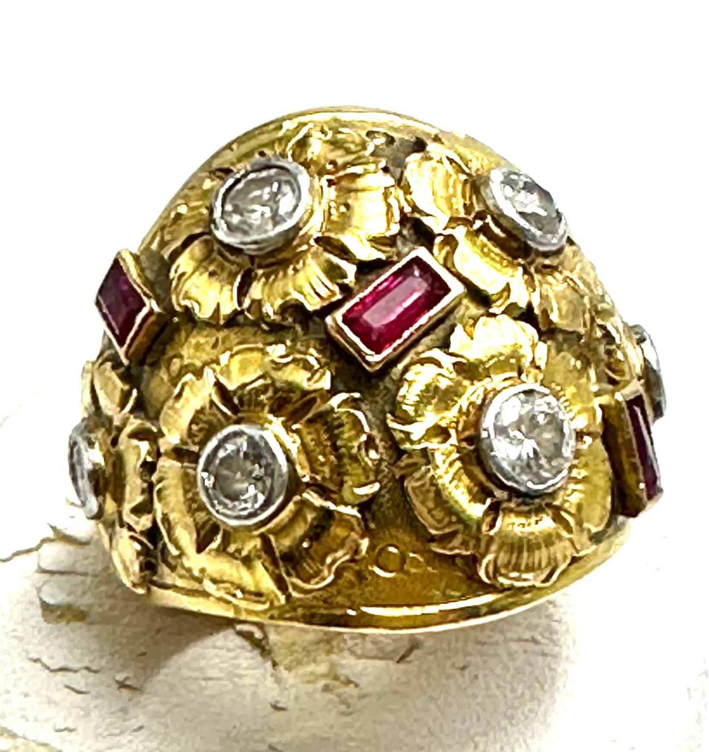 Cozzolino diamonds and rubies band ring